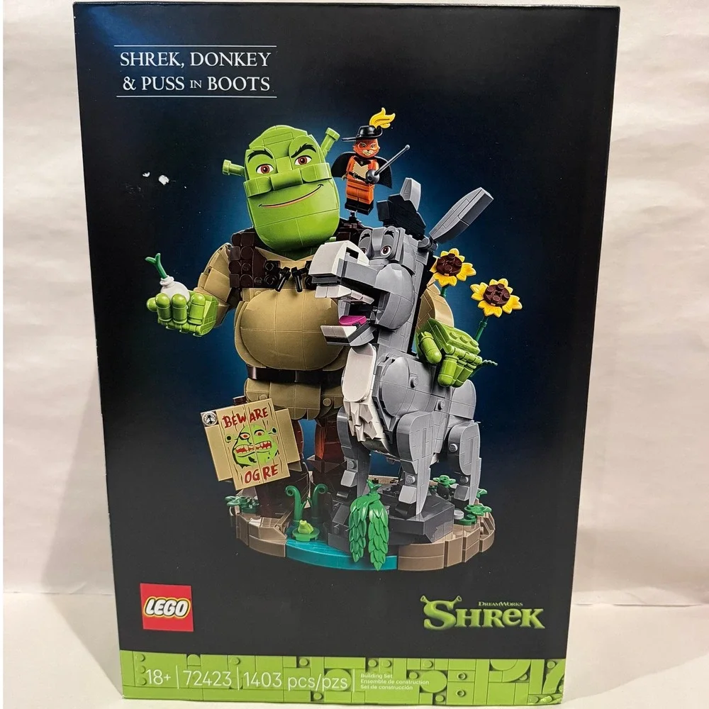 LEGO Icons Shrek Donkey & Puss in Boots 72423 1403 Pcs New Sealed NIB DreamWorks